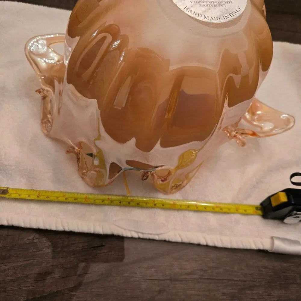 NWT Blown glass Murano vase bowl